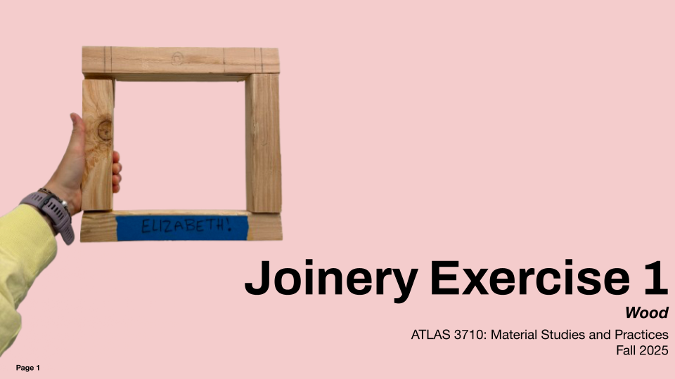 Joinery Exercise 1
