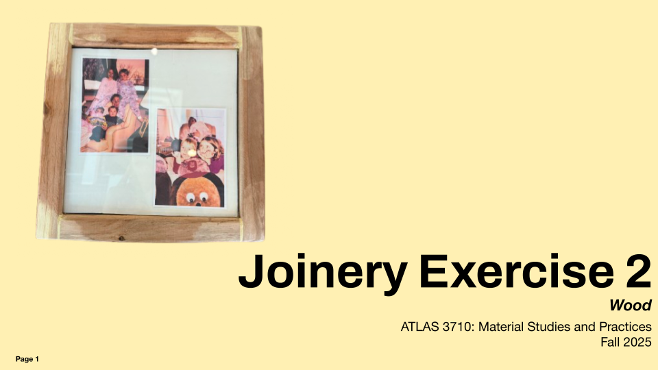 Joinery Exercise 2